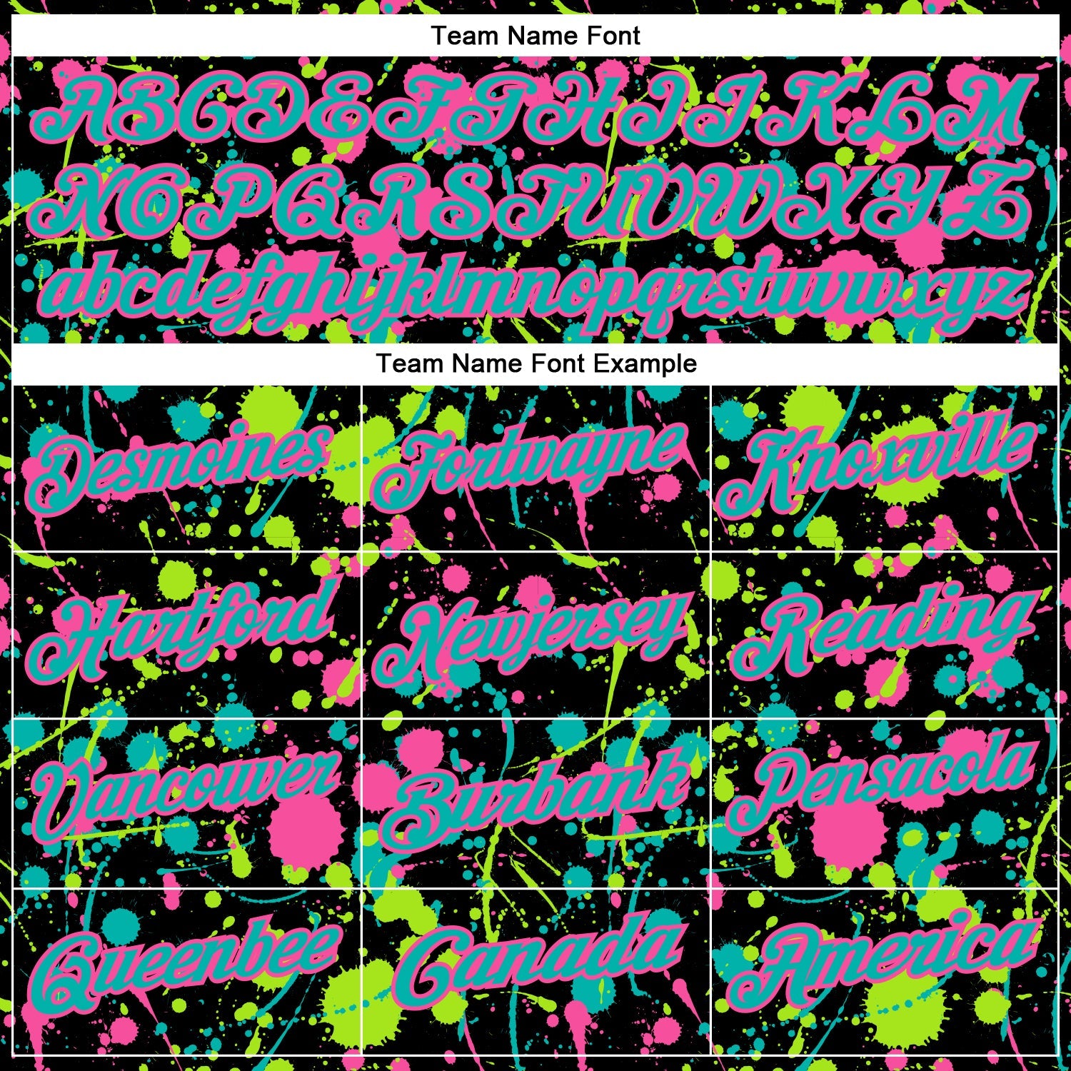 Custom Graffiti Pattern Aqua Black Pink-Neon Green Vibrant Multi-Color Abstract Splatter Performance Polo Shirt view 4