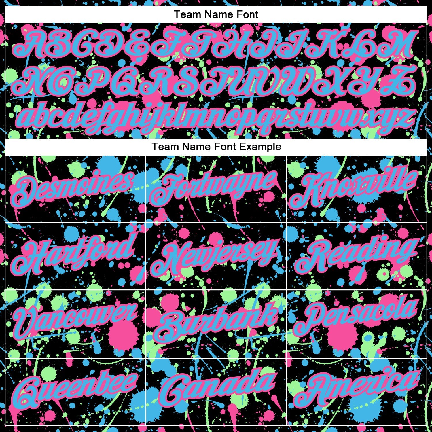 Custom Graffiti Pattern Sky Blue Black Pink-Pea Green Vibrant Multi-Color Abstract Splatter Performance Polo Shirt view 4