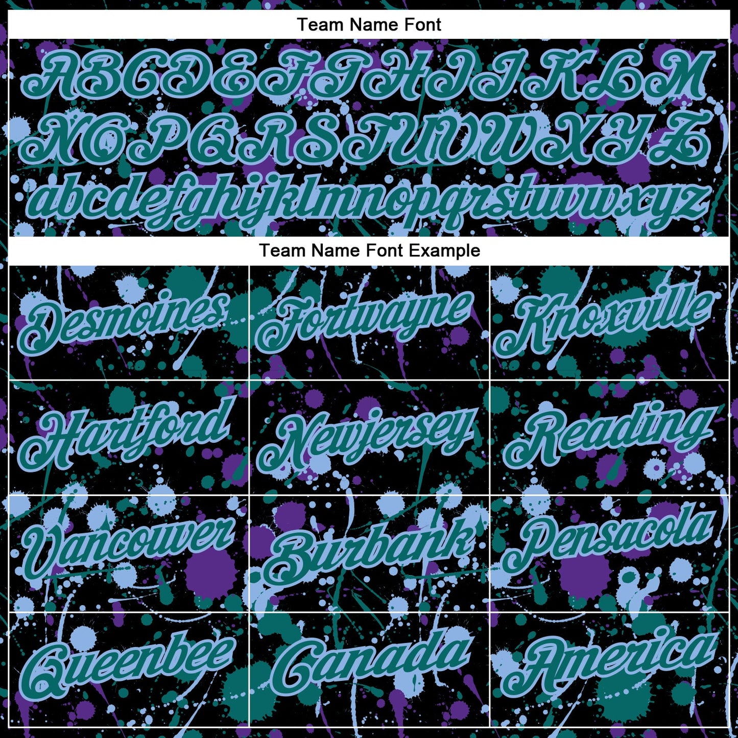Custom Graffiti Pattern Teal Black Purple-Light Blue Vibrant Multi-Color Abstract Splatter Performance Polo Shirt view 4