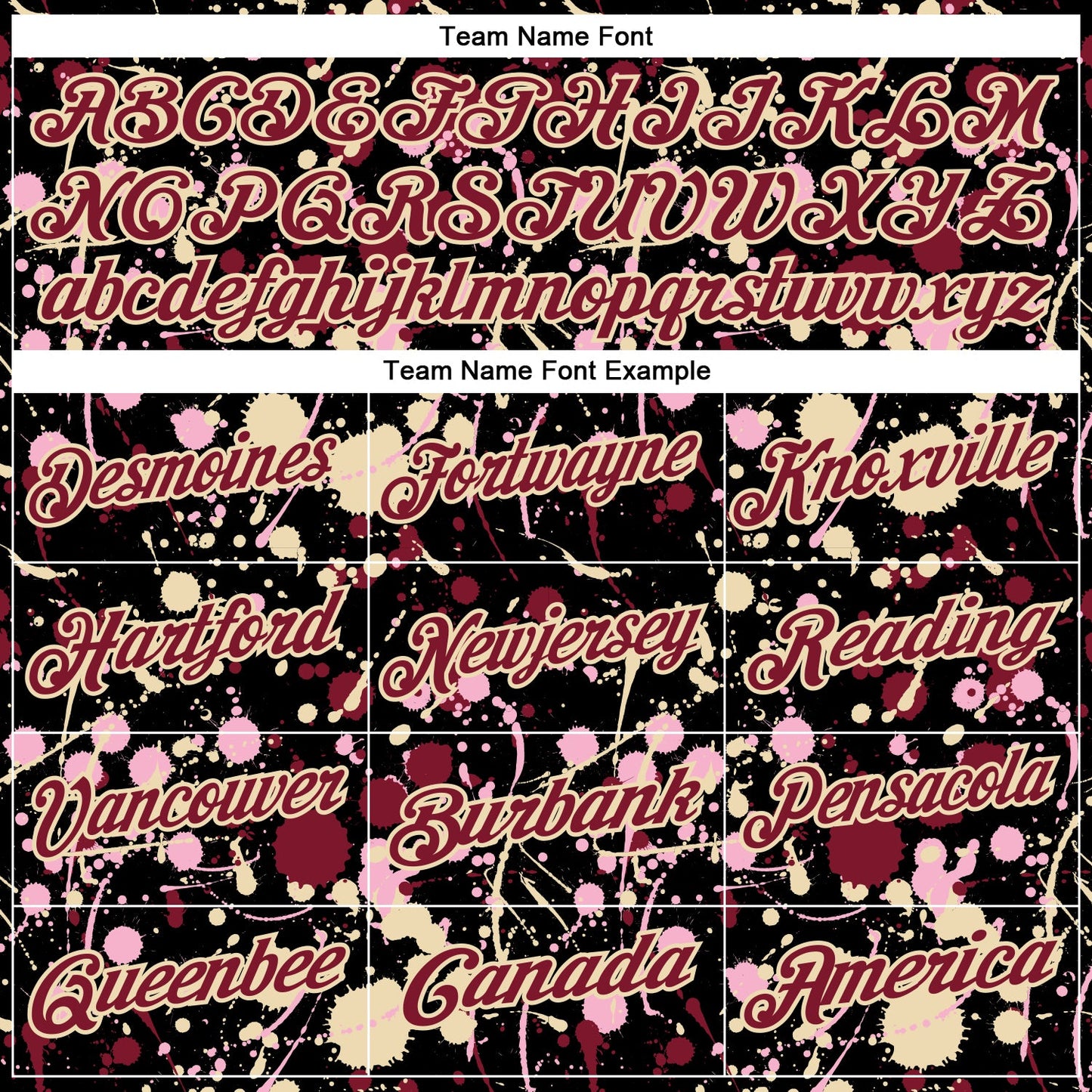Custom Graffiti Pattern Crimson Black Cream-Light Pink Vibrant Multi-Color Abstract Splatter Performance Polo Shirt view 4
