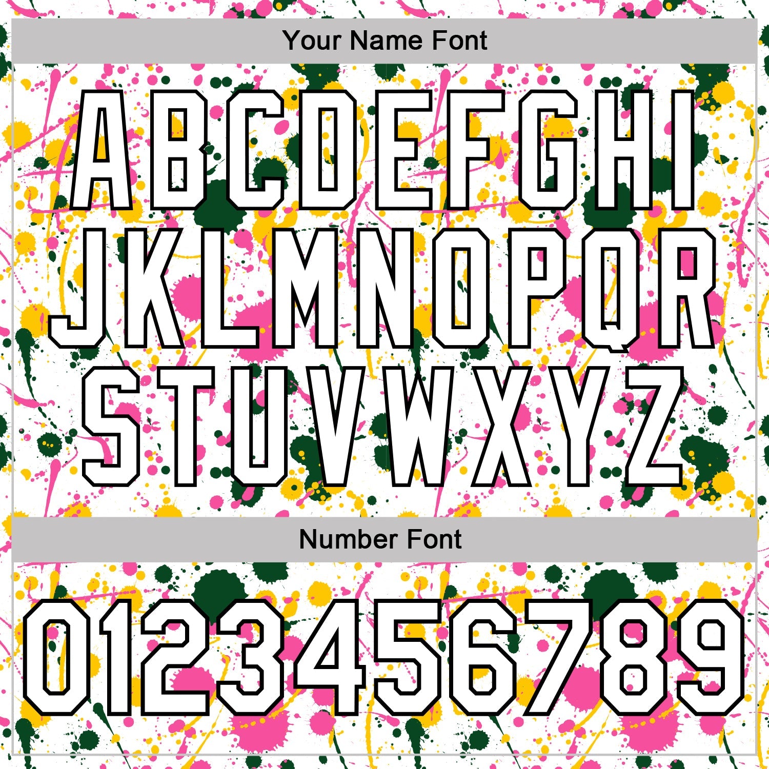 Custom Graffiti Pattern White Green Pink Yellow-Black Vibrant Multi-Color Abstract Splatter Performance Polo Shirt view 5
