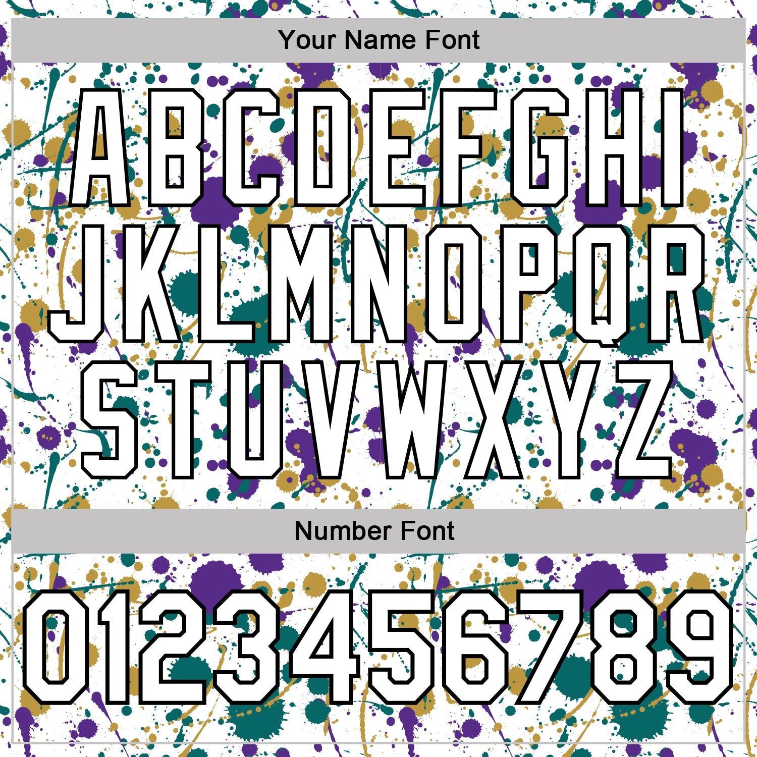 Custom Graffiti Pattern White Purple Teal Old Gold-Black Vibrant Multi-Color Abstract Splatter Performance Polo Shirt view 5