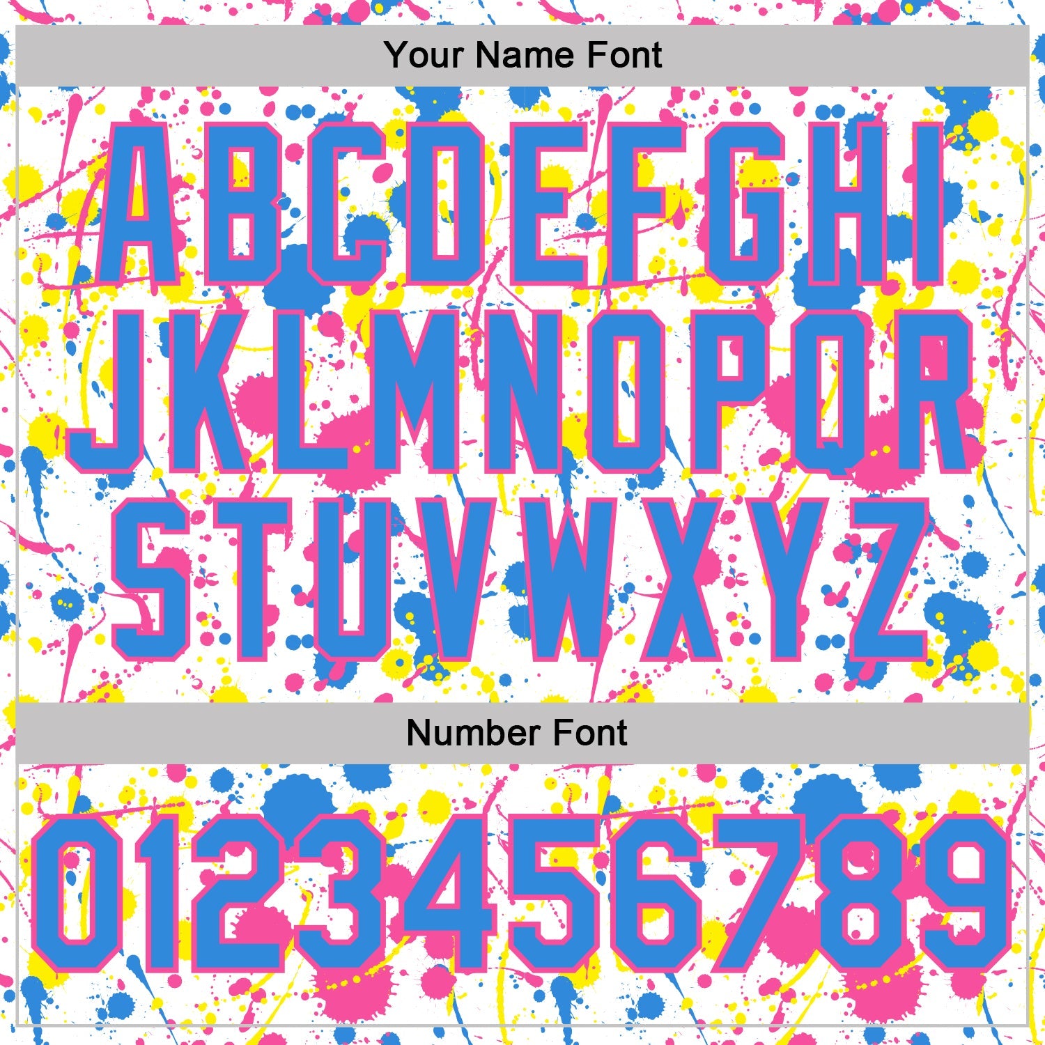 Custom Graffiti Pattern Powder Blue White Pink-Light Yellow Vibrant Multi-Color Abstract Splatter Performance Polo Shirt view 5
