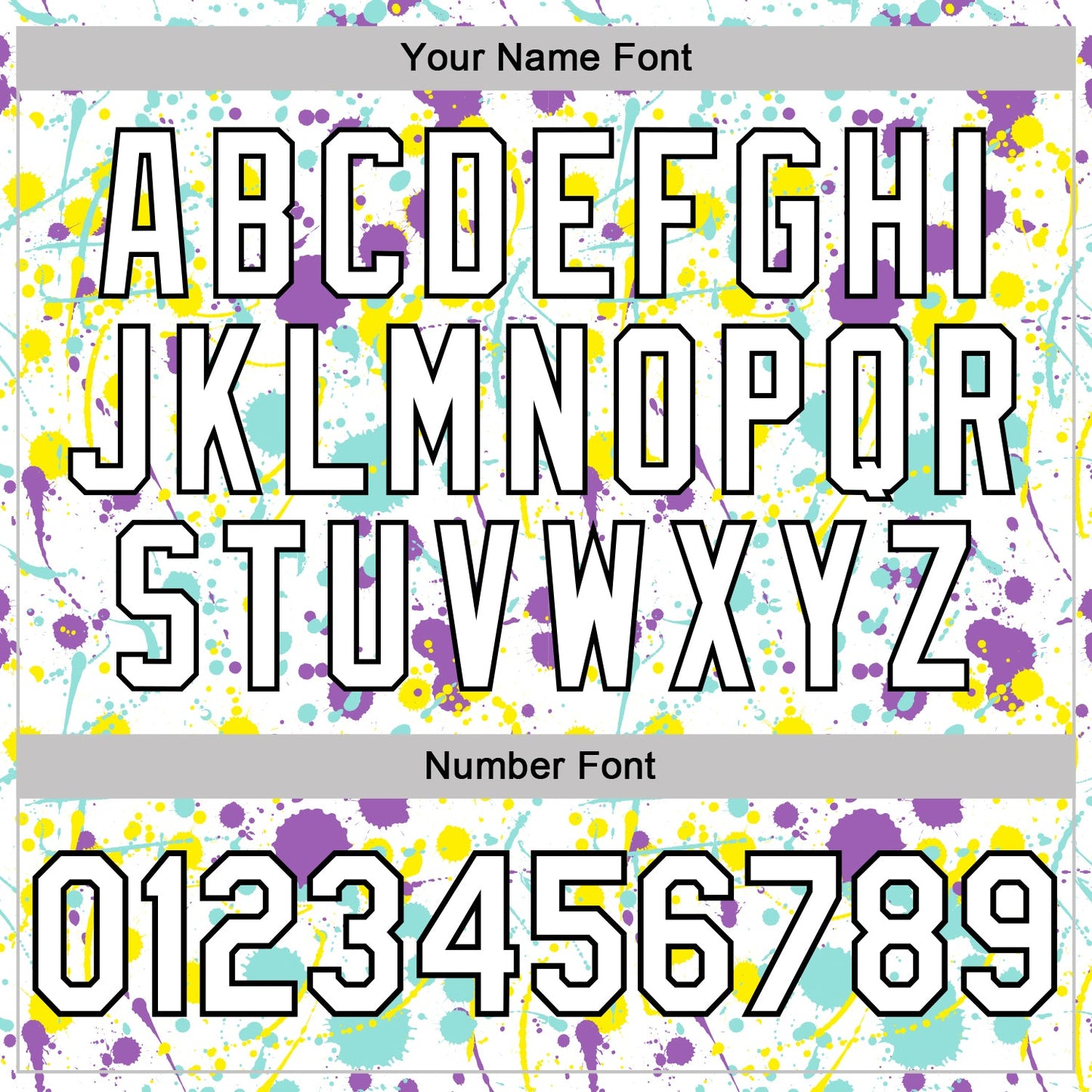 Custom Graffiti Pattern White Medium Purple Ice Blue Light Yellow-Black Vibrant Multi-Color Abstract Splatter Performance Polo Shirt view 5