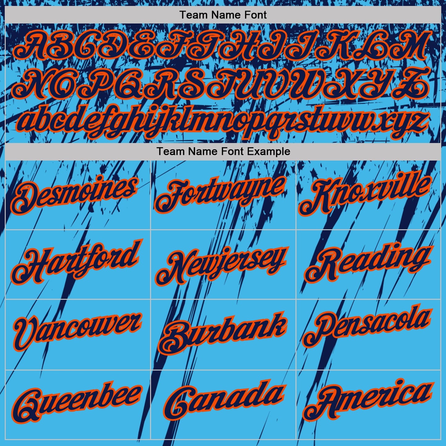 Custom Sky Blue Navy-Orange Distressed Scratch Brush Stroke Performance Polo Shirt view 4