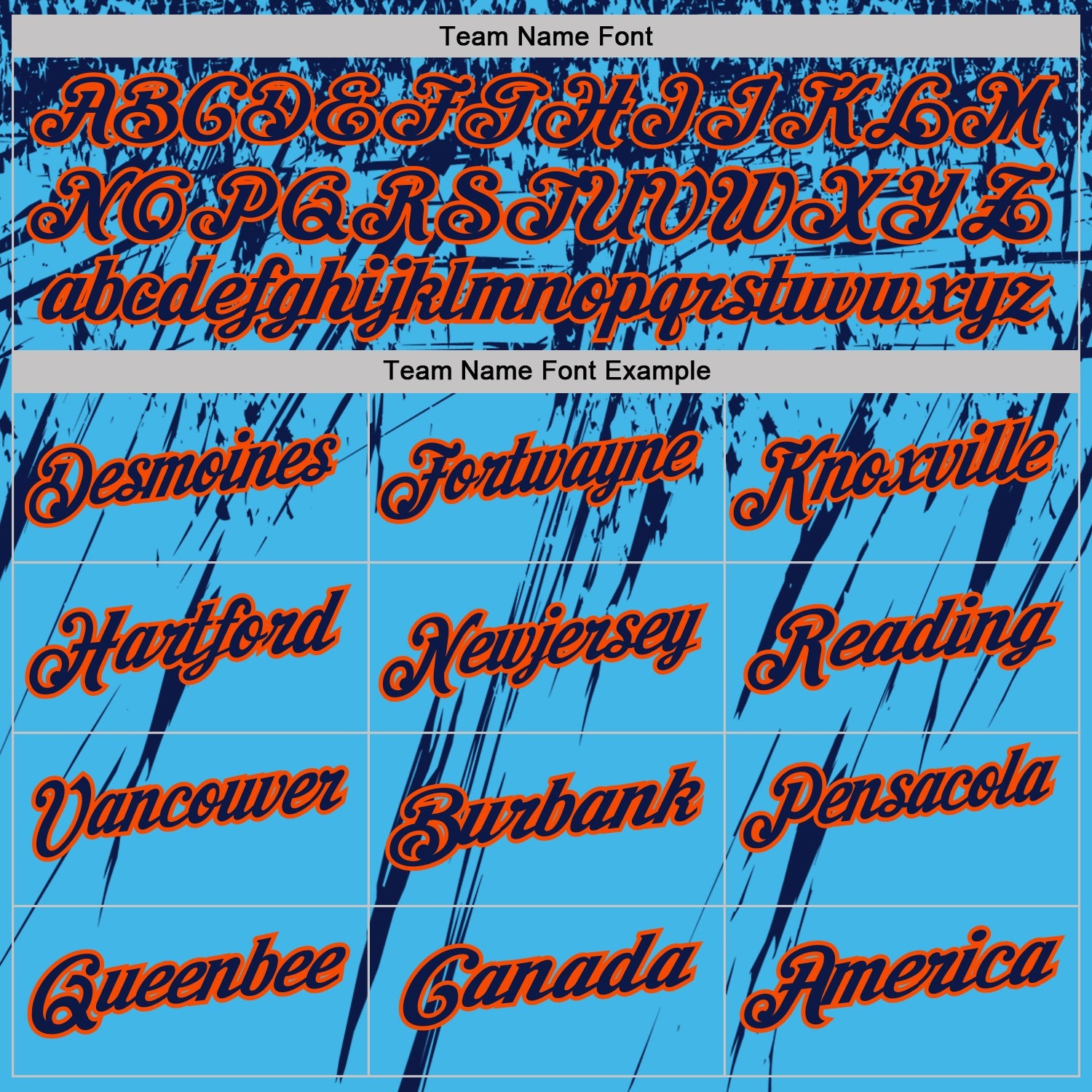 Custom Sky Blue Navy-Orange Distressed Scratch Brush Stroke Performance Polo Shirt view 4