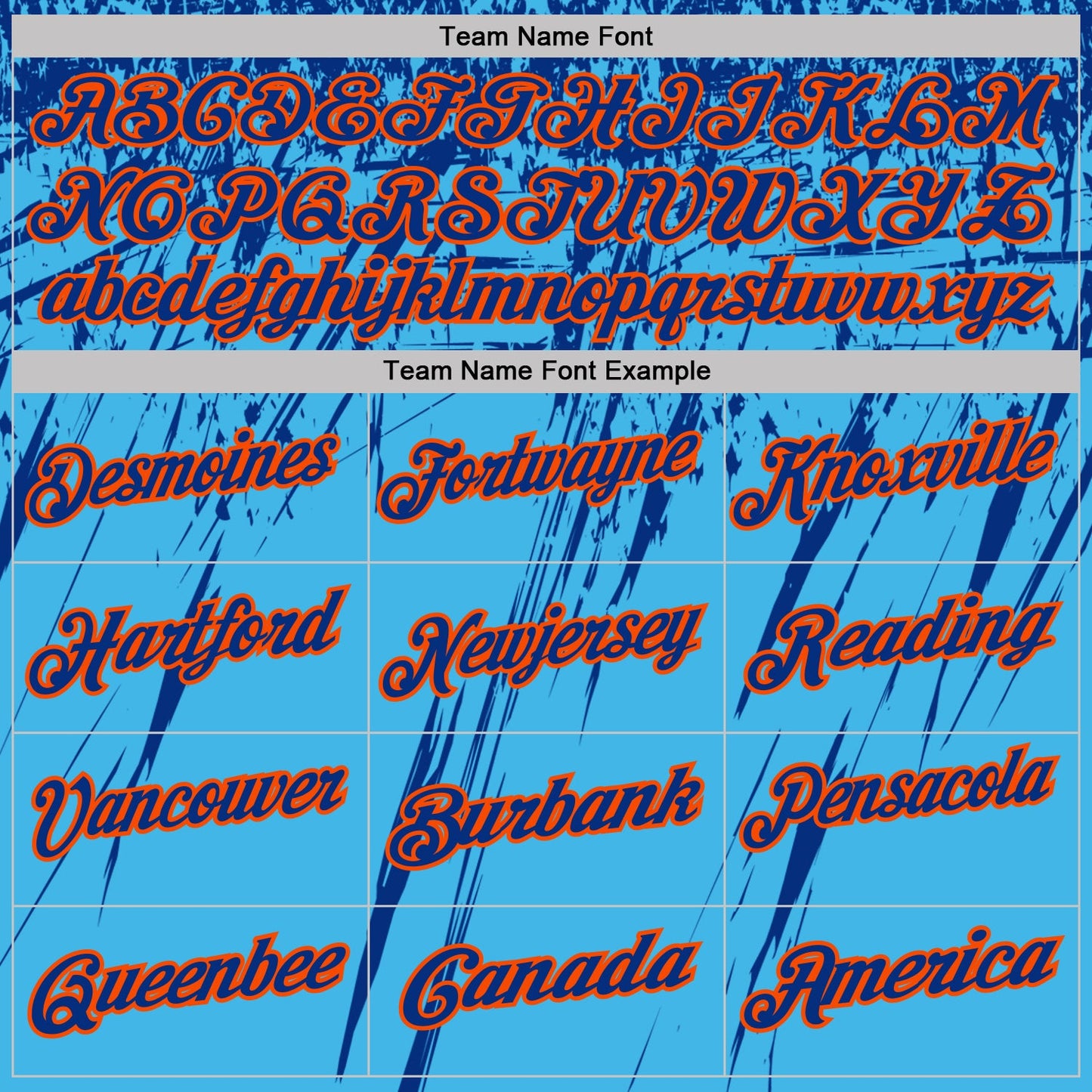 Custom Sky Blue Royal-Orange Distressed Scratch Brush Stroke Performance Polo Shirt view 4