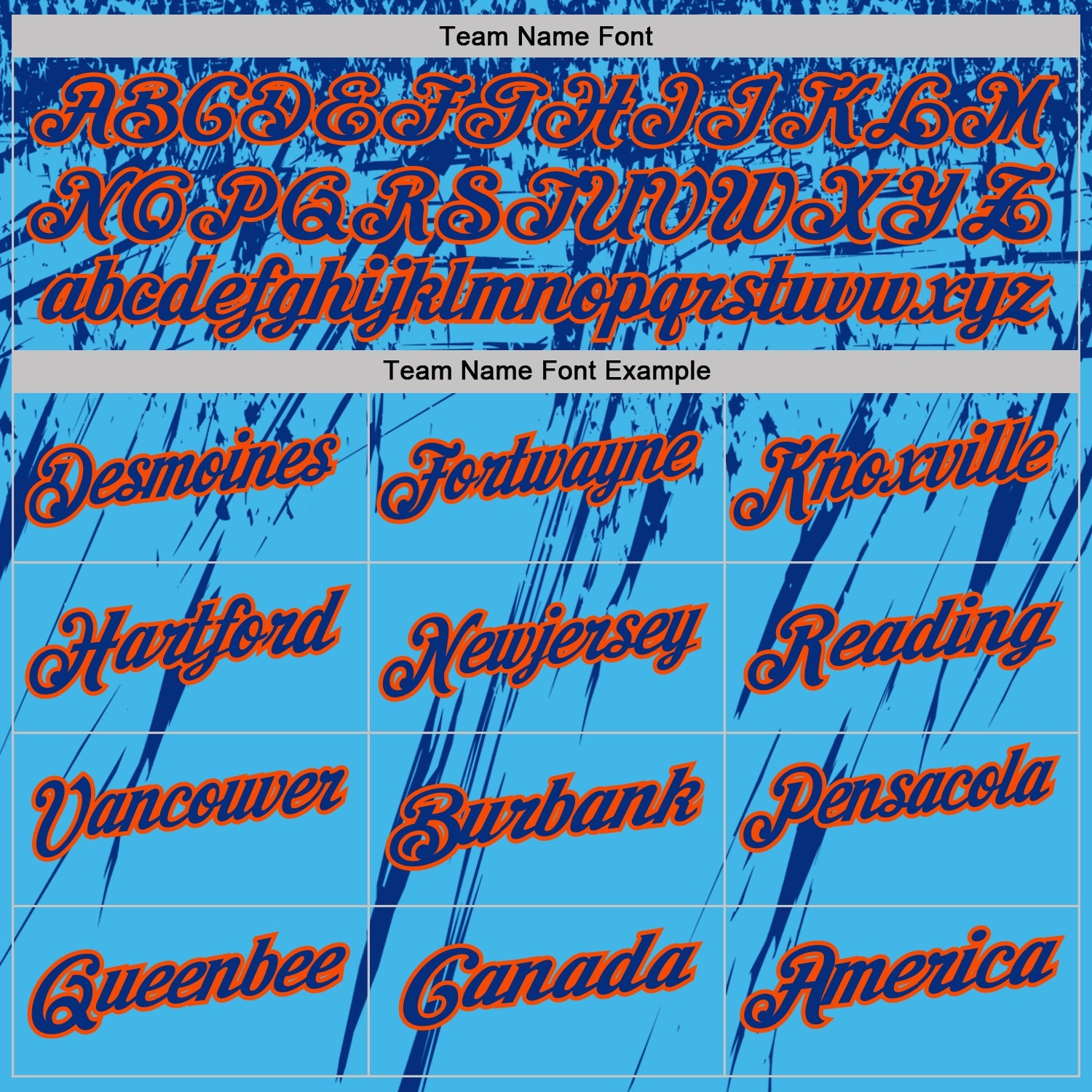 Custom Sky Blue Royal-Orange Distressed Scratch Brush Stroke Performance Polo Shirt view 4