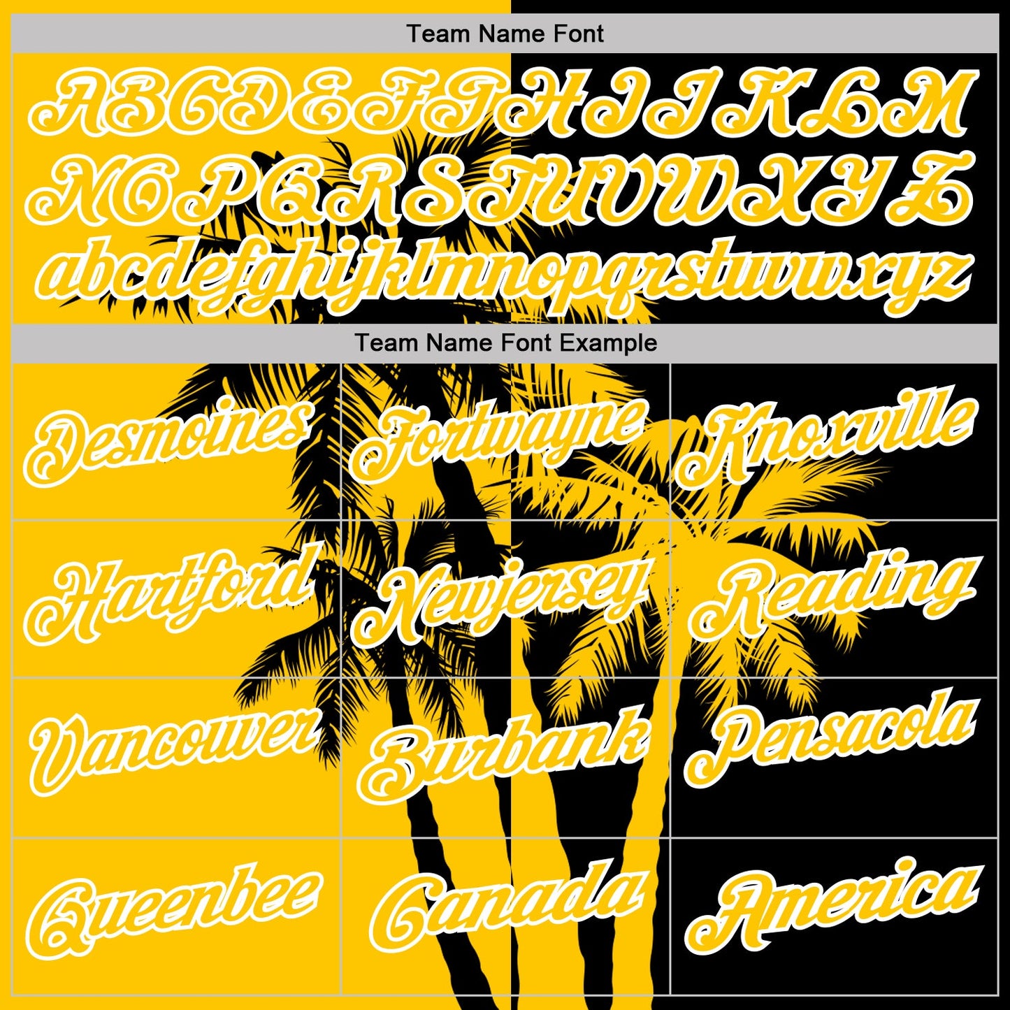 Custom Black Yellow-White Hawaii Tropical Coastal Palm Trees Performance Polo Shirt view 4
