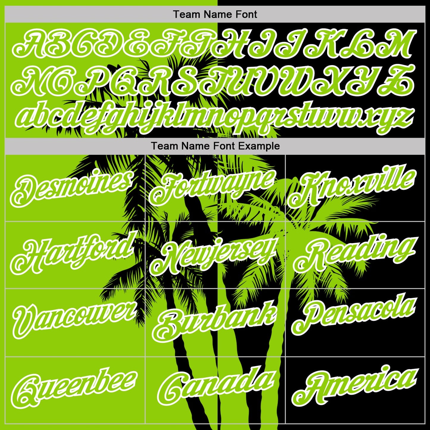 Custom Black Neon Green-White Hawaii Tropical Coastal Palm Trees Performance Polo Shirt view 4