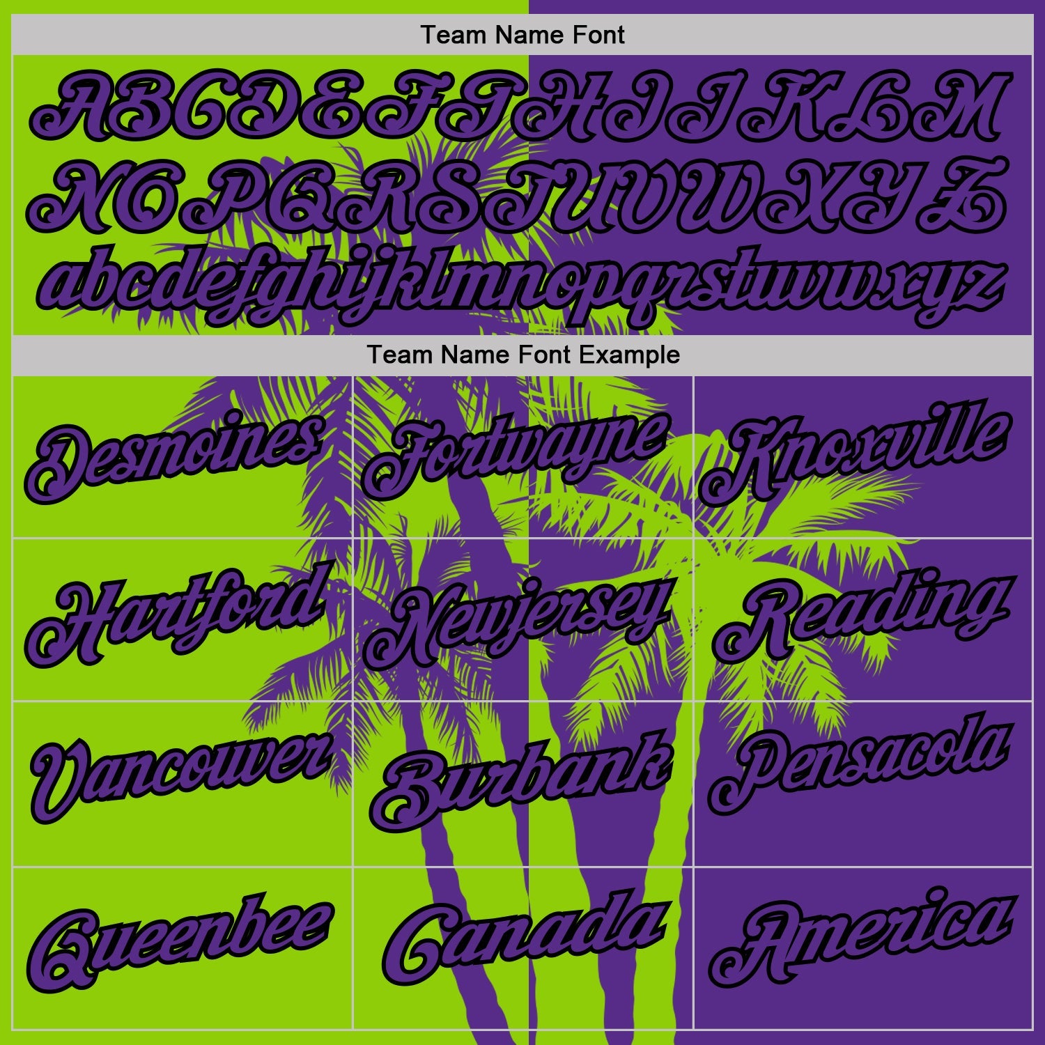 Custom Purple Neon Green-Black Hawaii Tropical Coastal Palm Trees Performance Polo Shirt view 4
