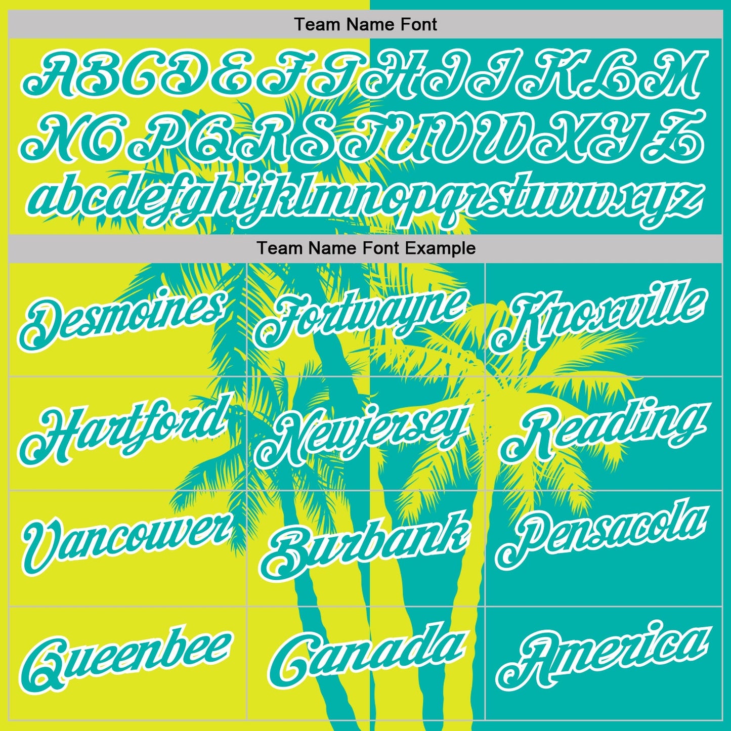 Custom Aqua Neon Yellow-White Hawaii Tropical Coastal Palm Trees Performance Polo Shirt view 4