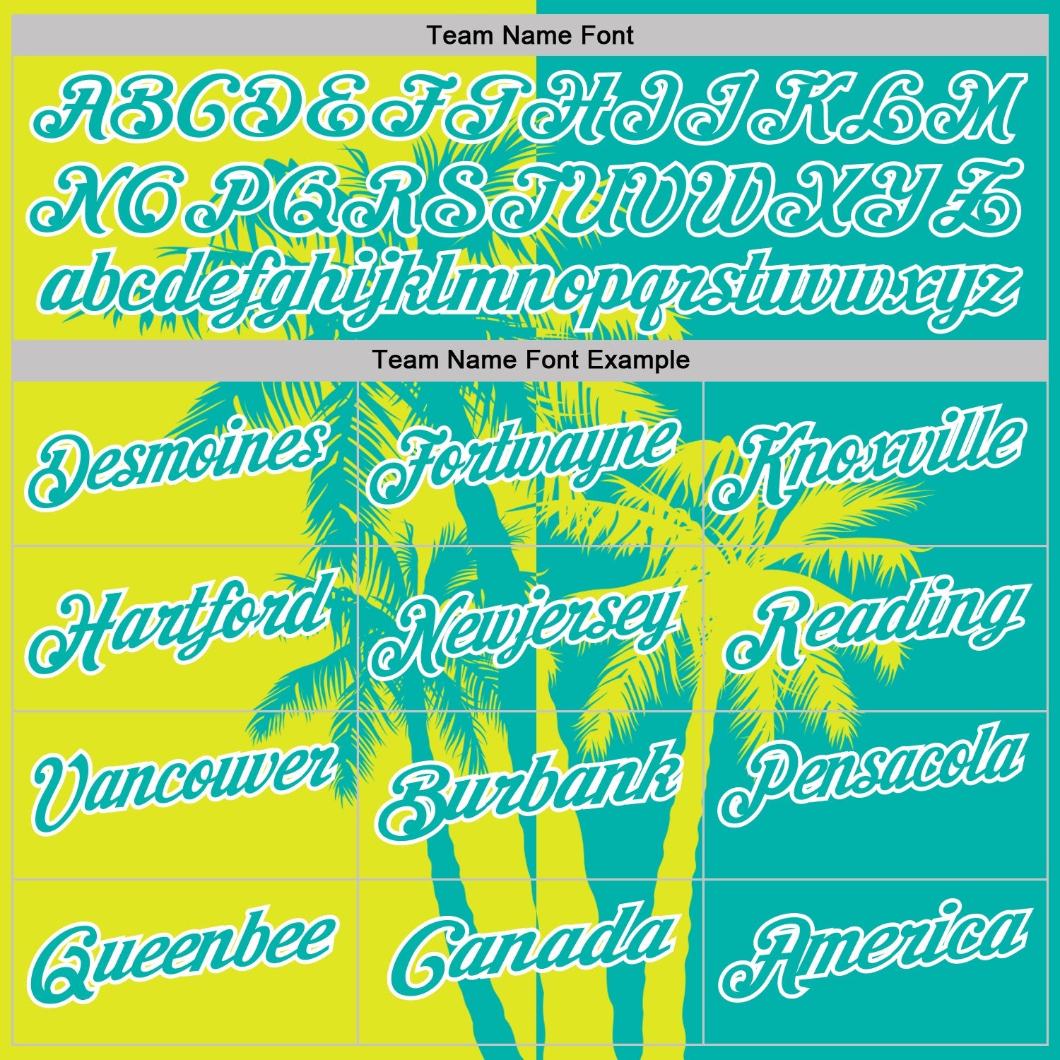 Custom Aqua Neon Yellow-White Hawaii Tropical Coastal Palm Trees Performance Polo Shirt view 4