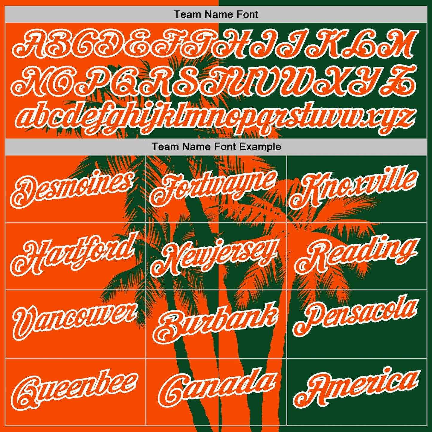 Custom Green Orange-White Hawaii Tropical Coastal Palm Trees Performance Polo Shirt view 4