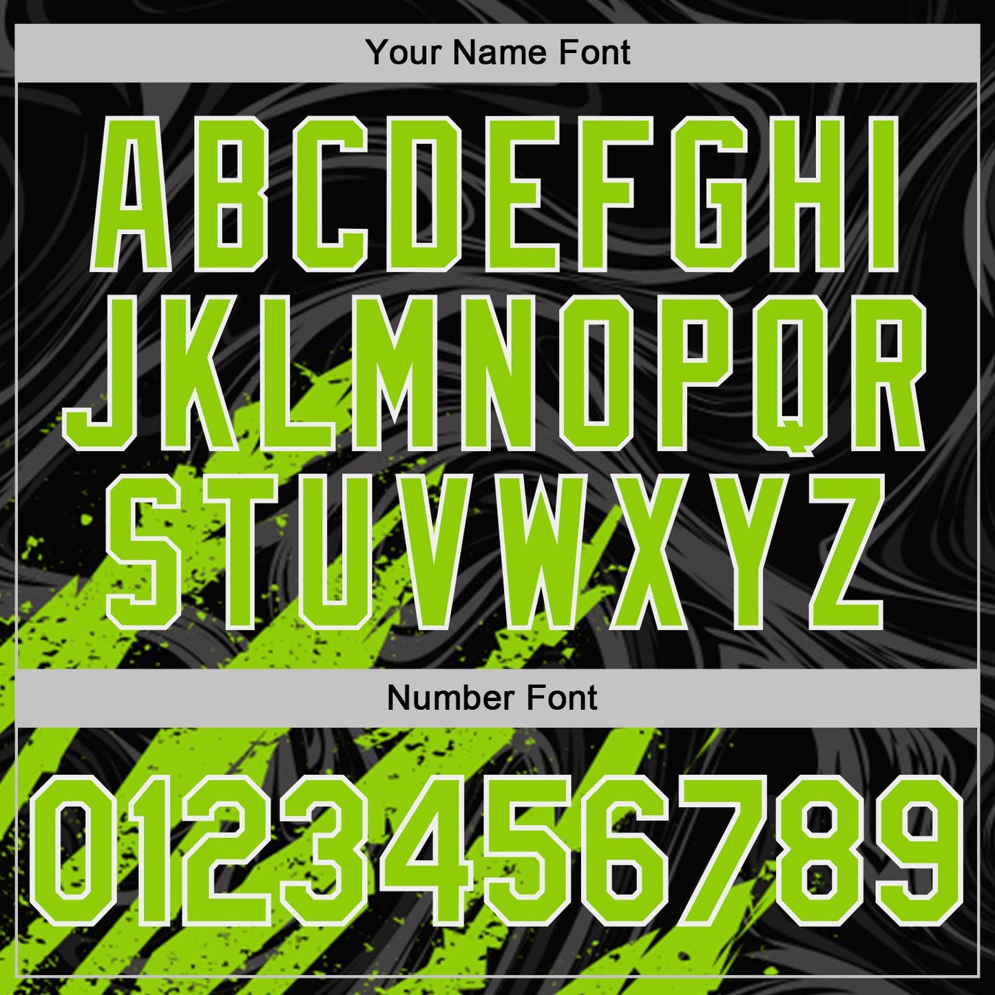 Custom Black Neon Green-White Brush Stroke Splatter Liquid Swirl Performance Polo Shirt view 5