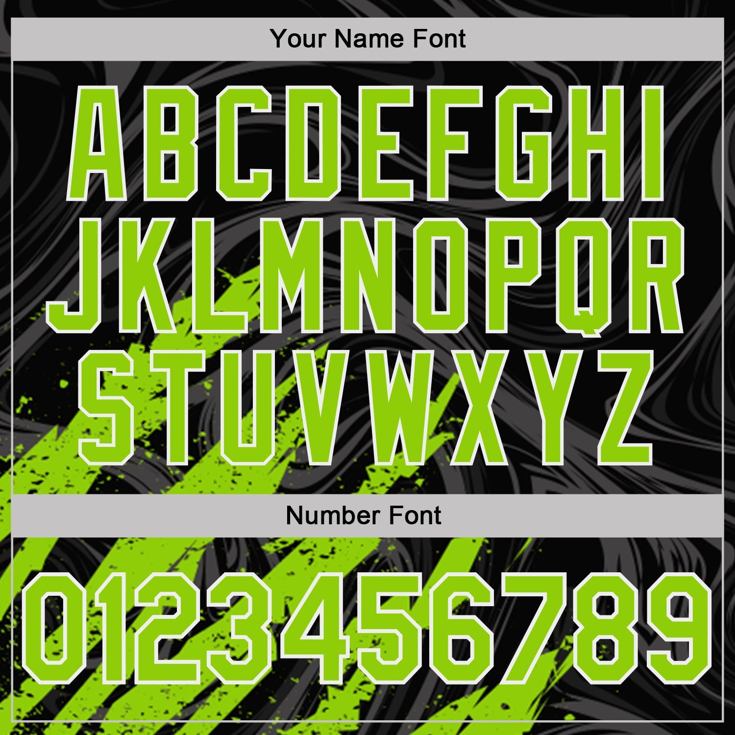 Custom Black Neon Green-White Brush Stroke Splatter Liquid Swirl Performance Polo Shirt view 5
