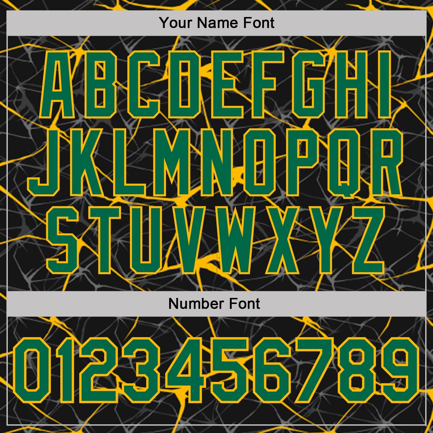 Custom Black Kelly Green-Gold 3D Pattern Abstract Network Crackle Performance Polo Shirt view 5