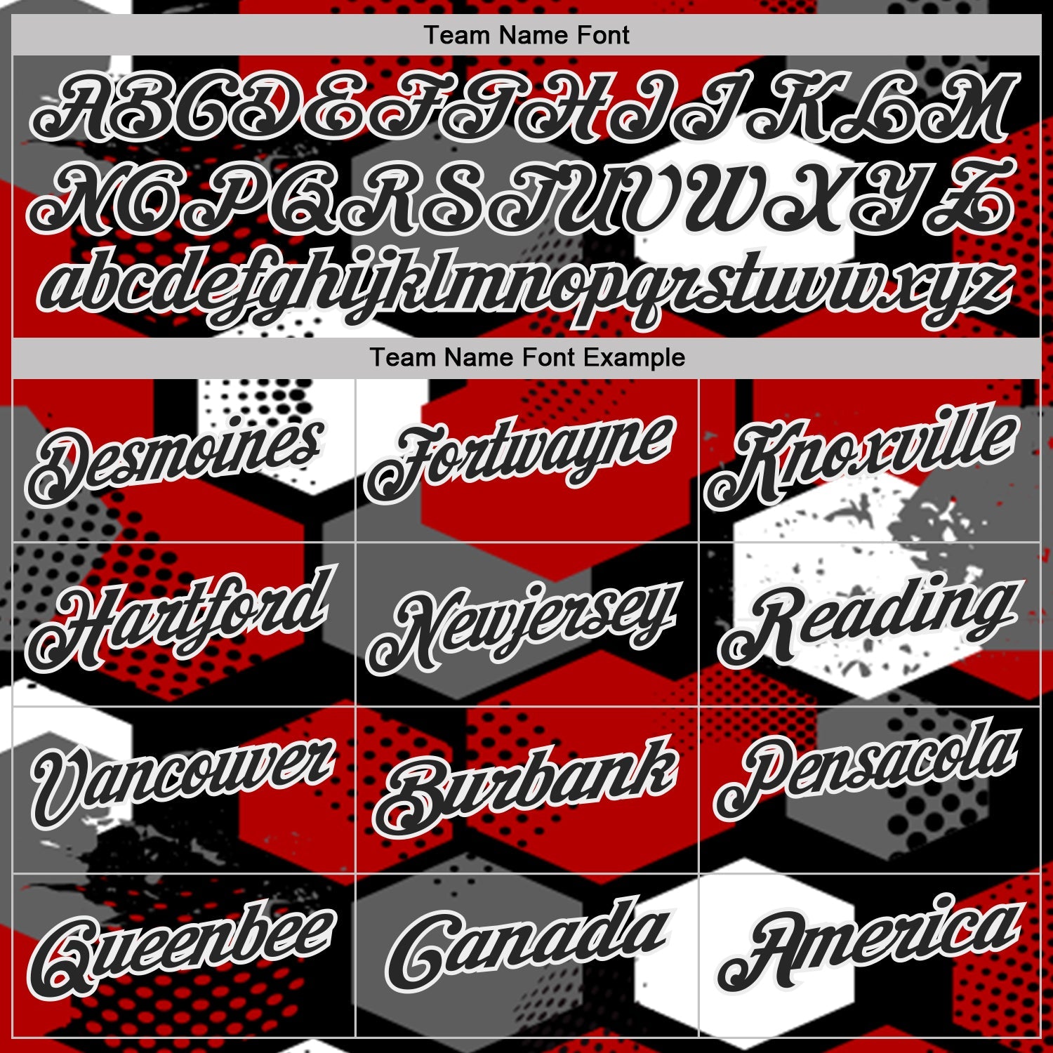 Custom Red Black Gray-White Modern Geometric Tech Hexagon Grid Performance Polo Shirt view 4