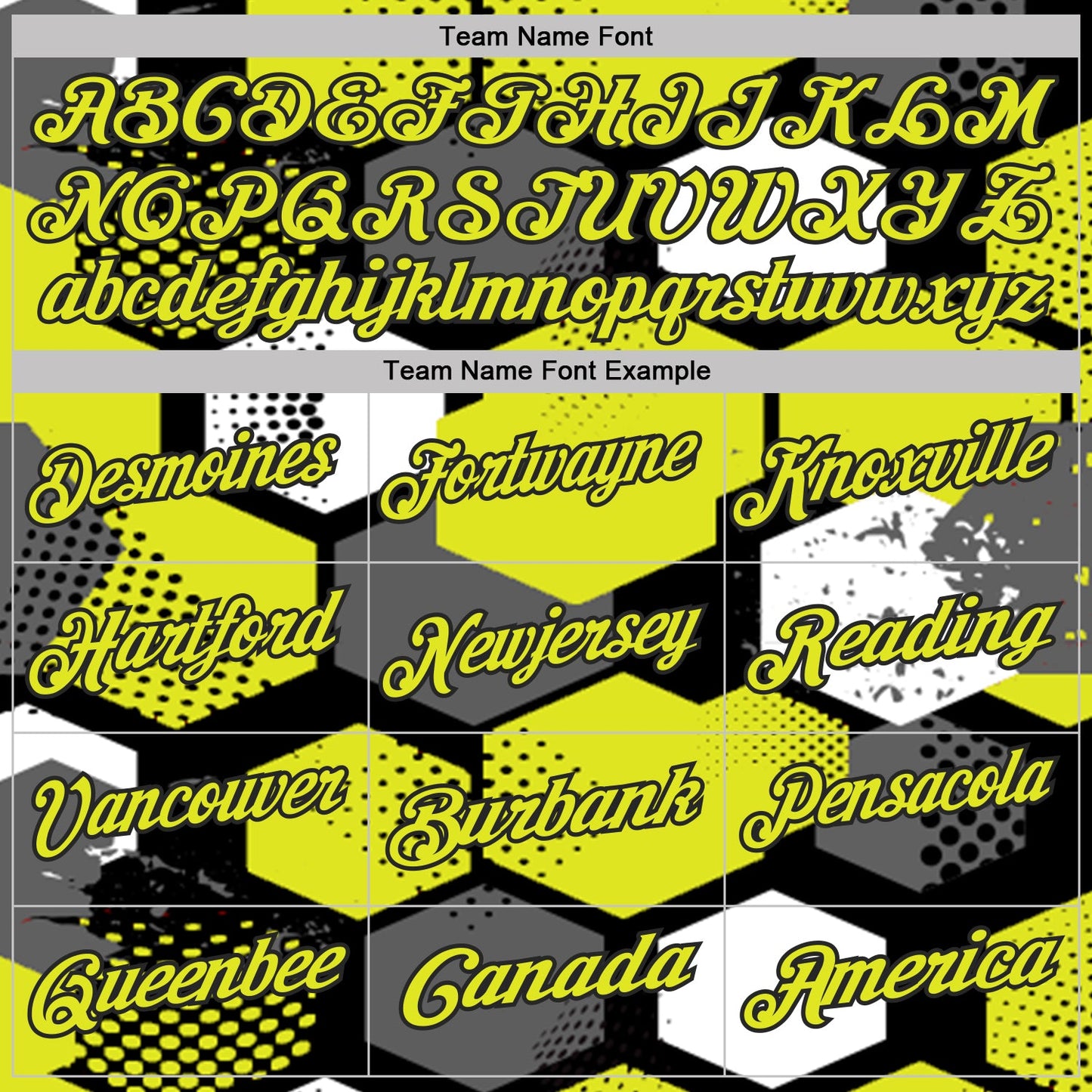 Custom Neon Yellow Black Gray-White Modern Geometric Tech Hexagon Grid Performance Polo Shirt view 4