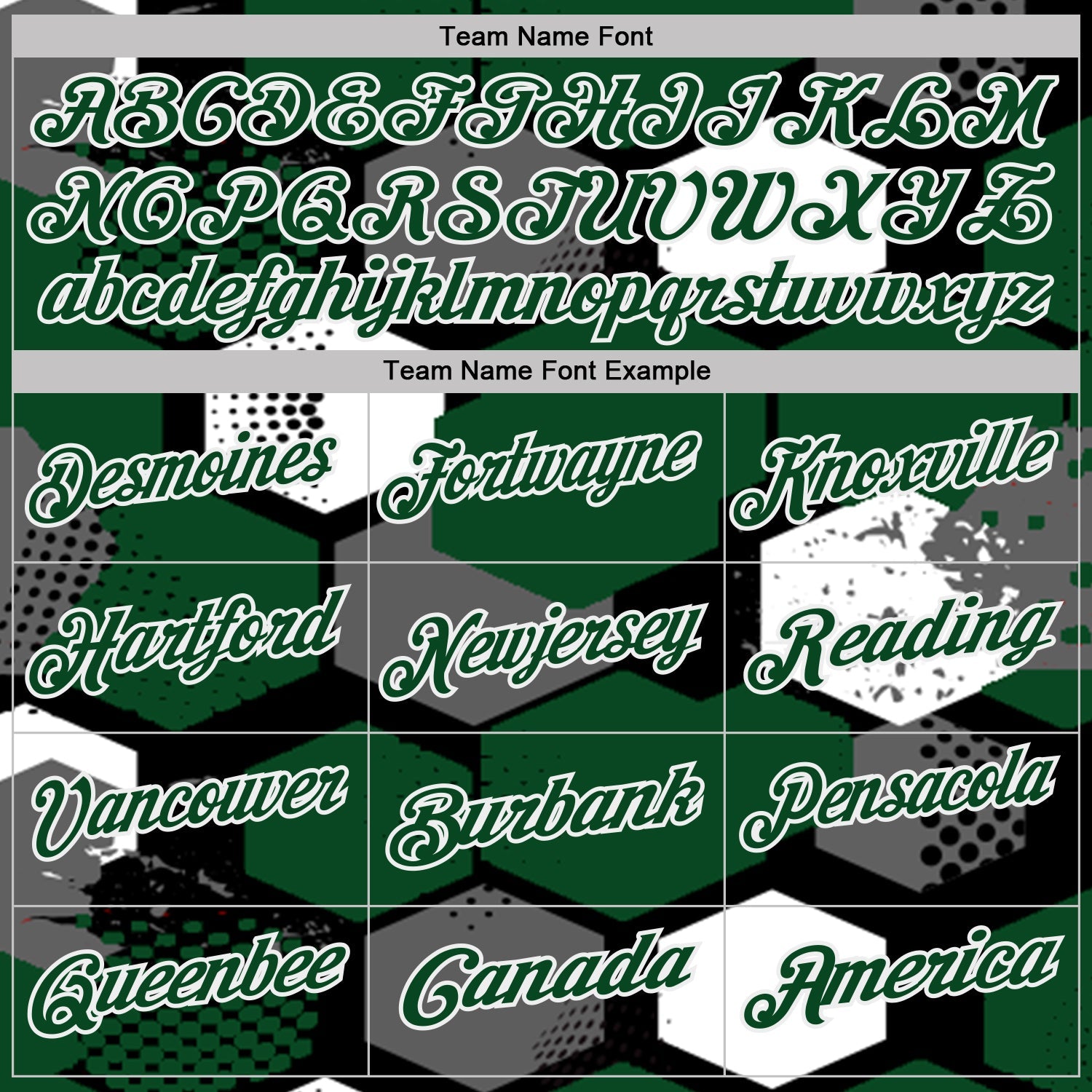 Custom Green Black Gray-White Modern Geometric Tech Hexagon Grid Performance Polo Shirt view 4