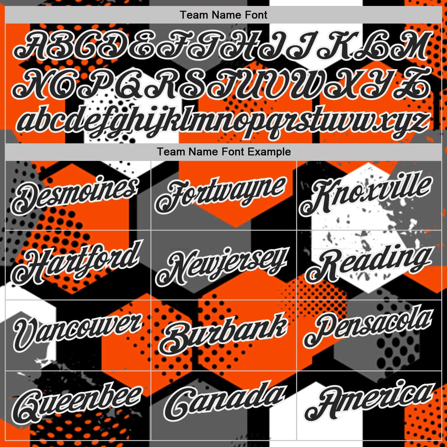 Custom Orange Black Gray-White Modern Geometric Tech Hexagon Grid Performance Polo Shirt view 4