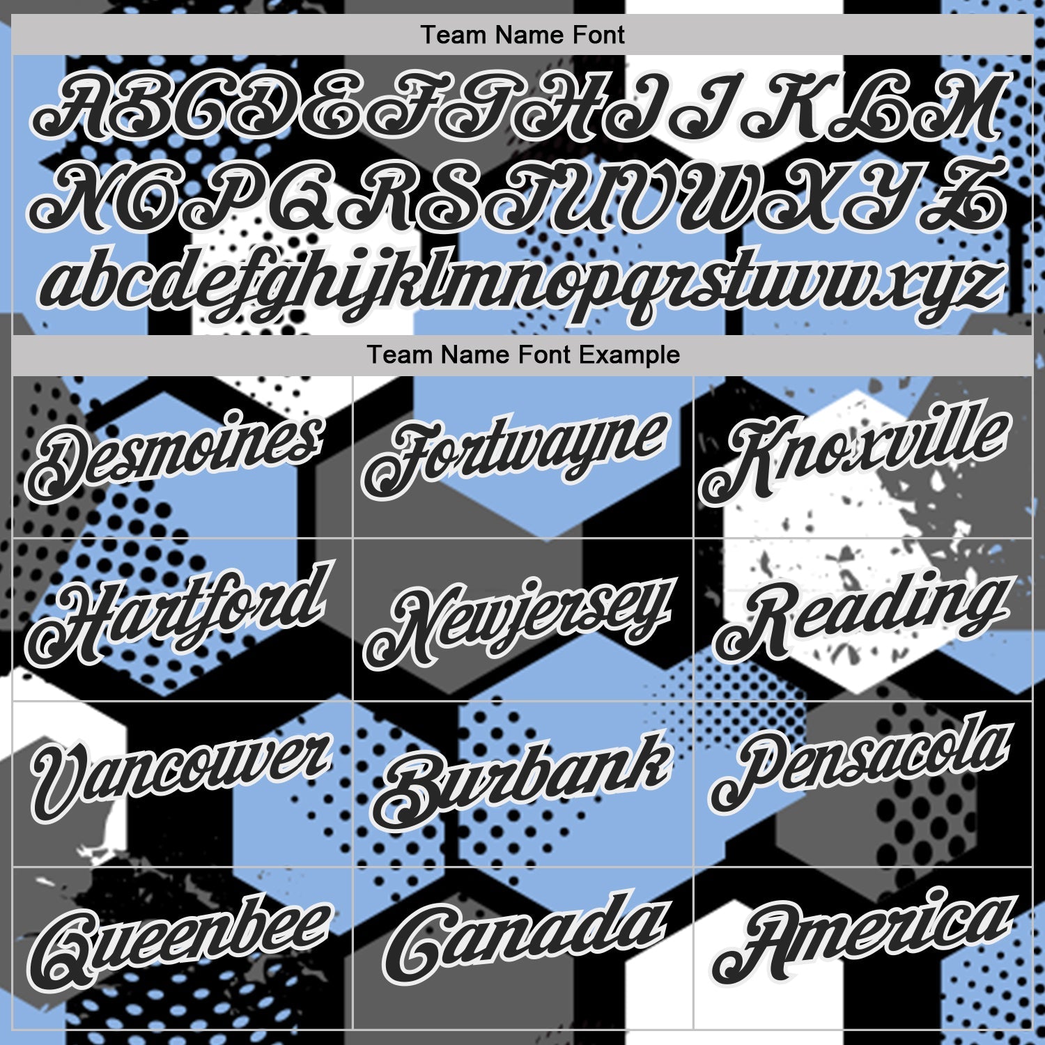 Custom Light Blue Black Gray-White Modern Geometric Tech Hexagon Grid Performance Polo Shirt view 4