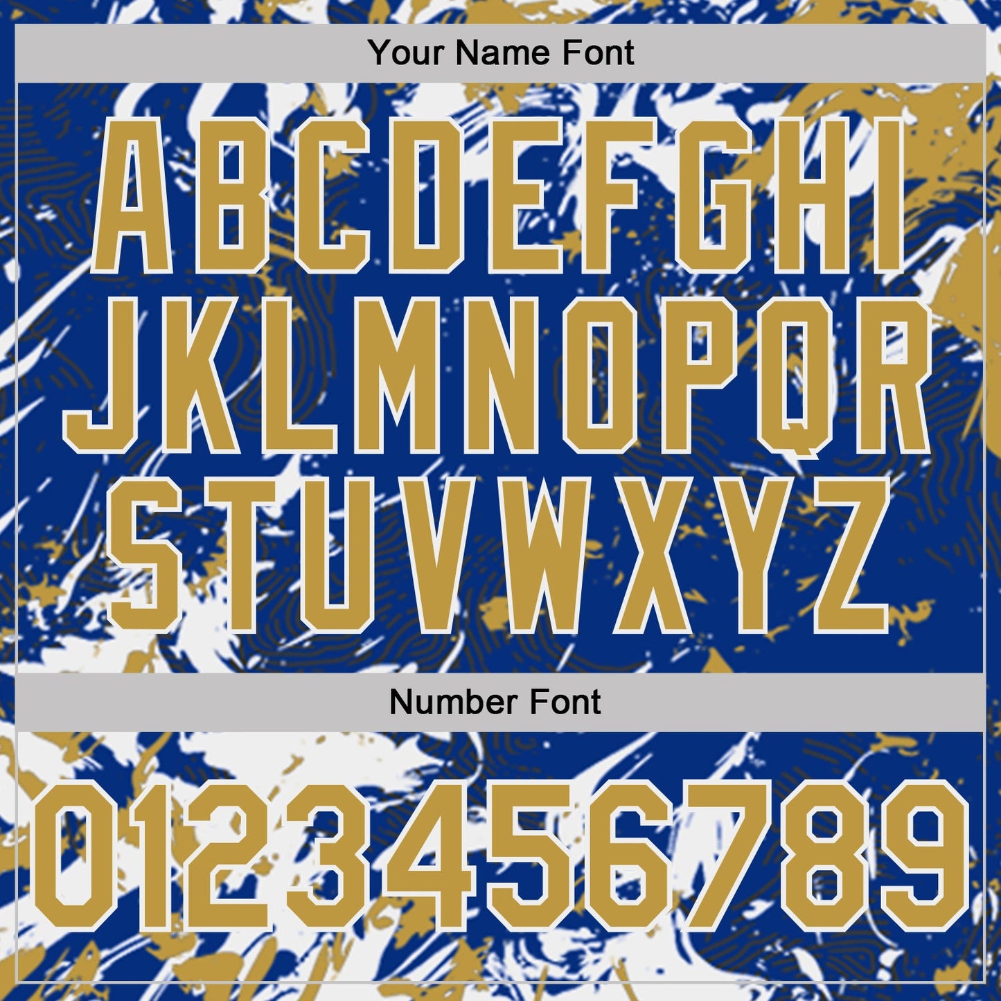 Custom Royal Old Gold-White Dynamic Splatter Brush Stroke Performance Polo Shirt view 5