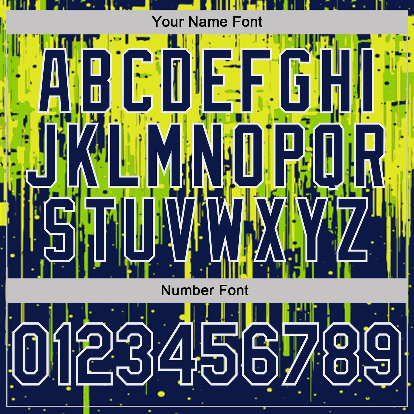 Custom Navy Neon Green Neon Yellow-White Dripping Splatter Paint Performance Polo Shirt view 5