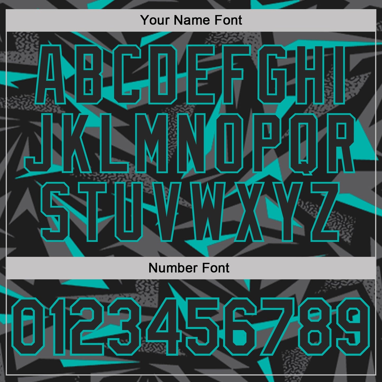 Custom Black Steel Gray-Aqua Cyber Mecha E-sport Geometric Shards Spike Performance Polo Shirt view 5