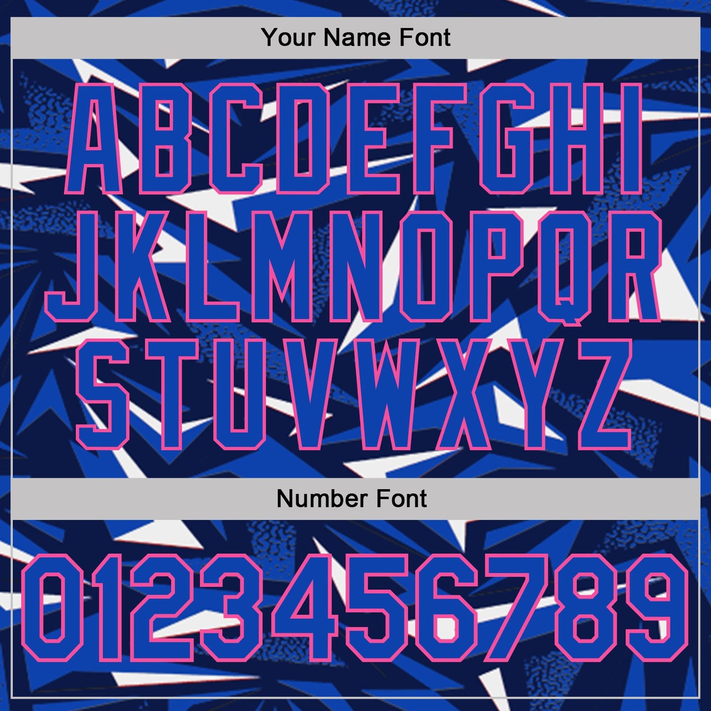Custom Navy Thunder Blue White-Pink Cyber Mecha E-sport Geometric Shards Spike Performance Polo Shirt view 5