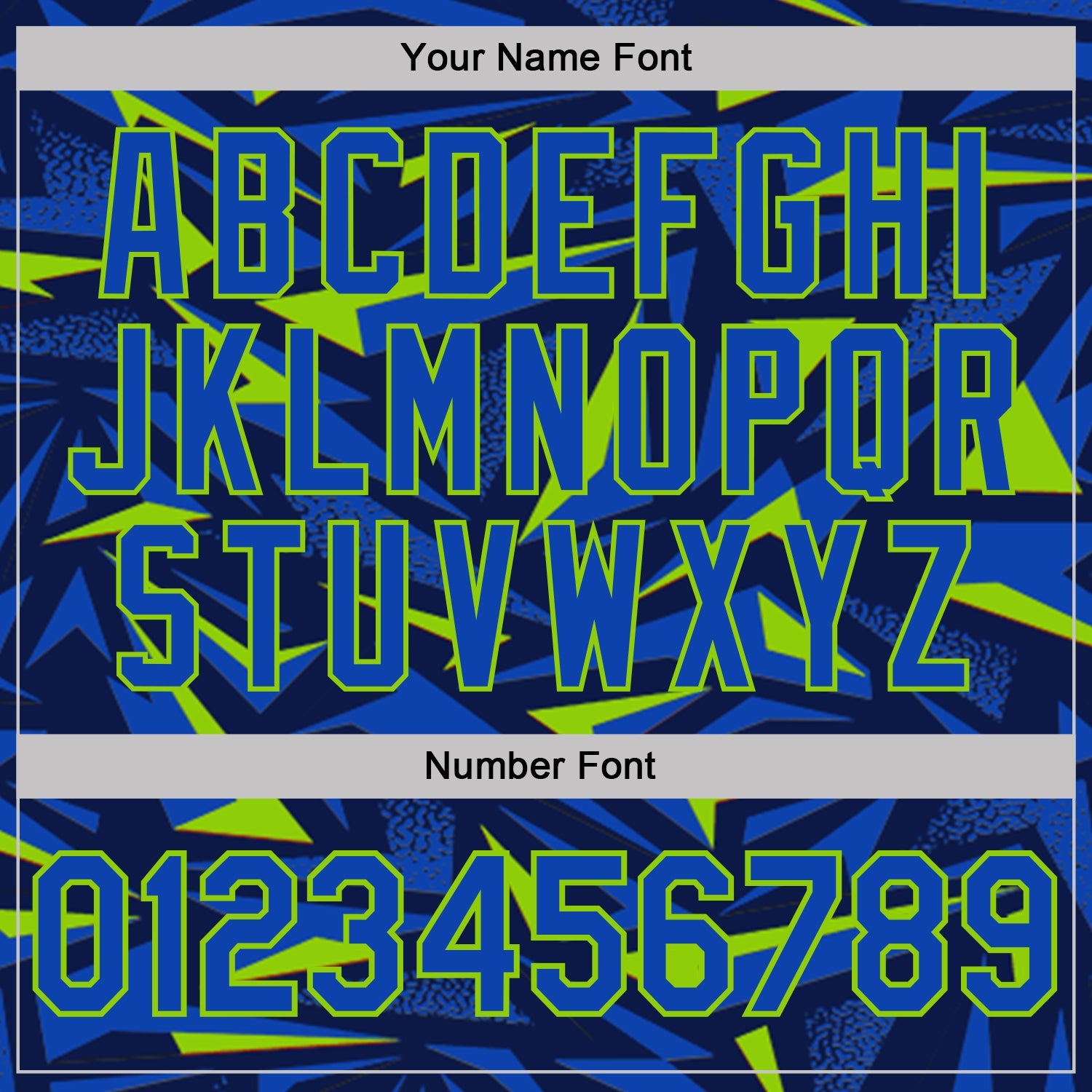 Custom Navy Thunder Blue-Neon Green Cyber Mecha E-sport Geometric Shards Spike Performance Polo Shirt view 5