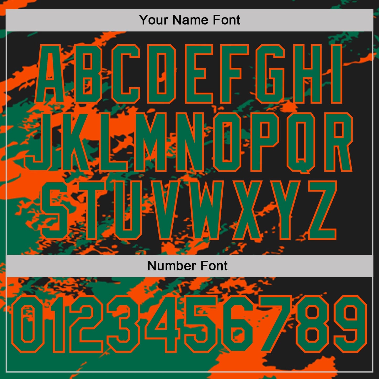Custom Black Kelly Green-Orange Brush Stroke Shatter Splatter Performance Polo Shirt view 5