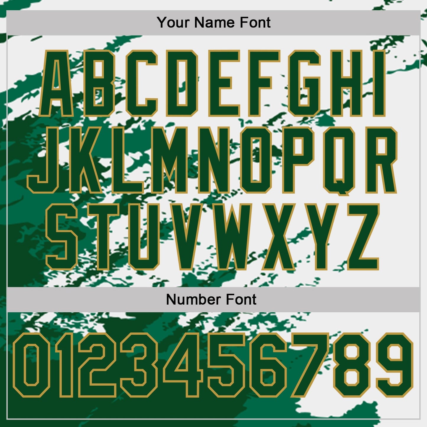 Custom White Green Kelly Green-Old Gold Brush Stroke Shatter Splatter Performance Polo Shirt view 5