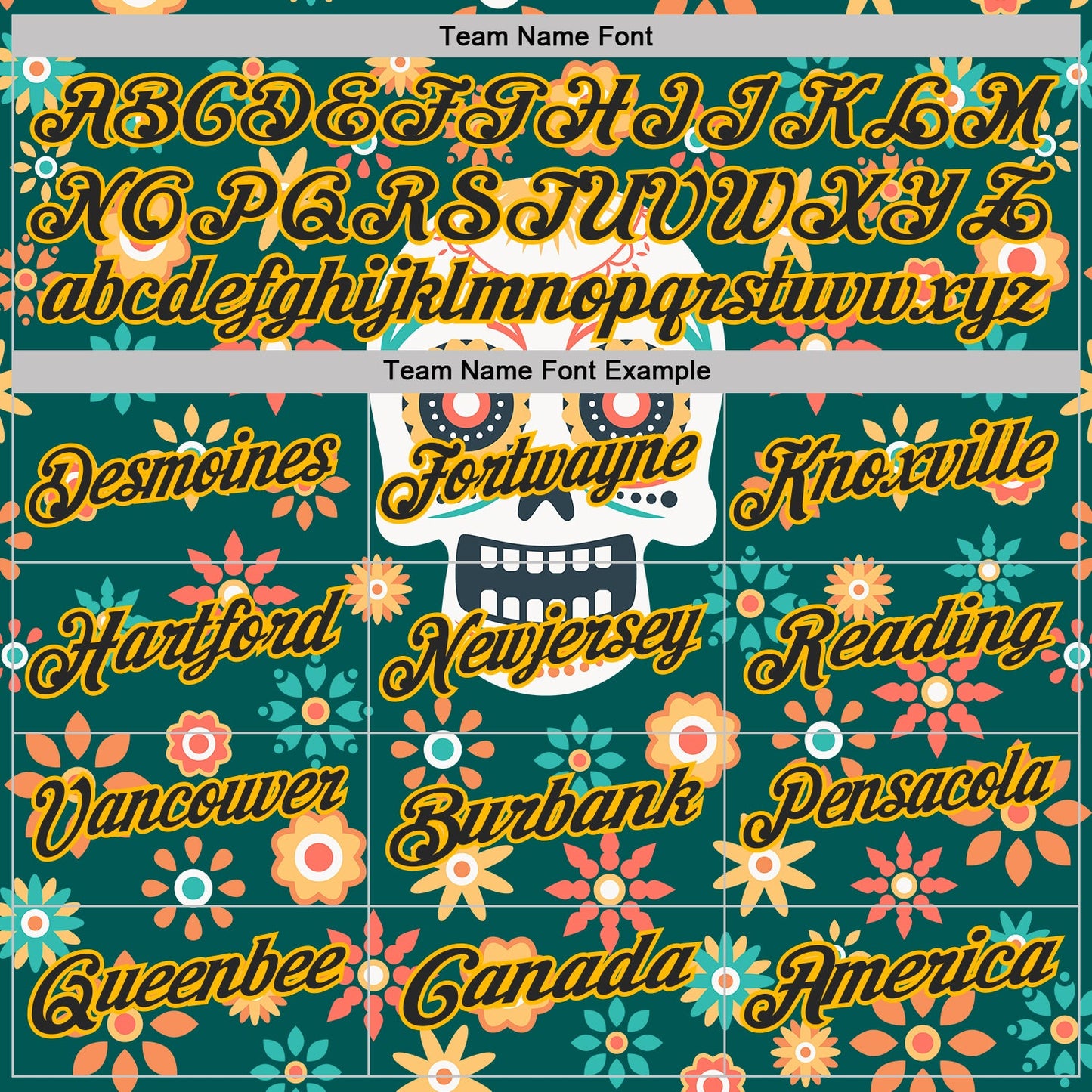 Custom Midnight Green Black-Gold Day of the Dead Mexican Sugar Skull Performance Polo Shirt view 4