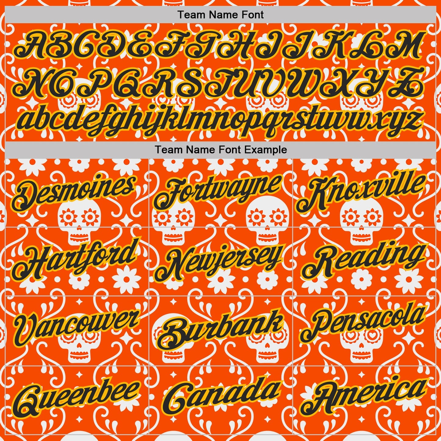 Custom Orange Black-Gold Day of the Dead Mexican Sugar Skull Performance Polo Shirt view 4