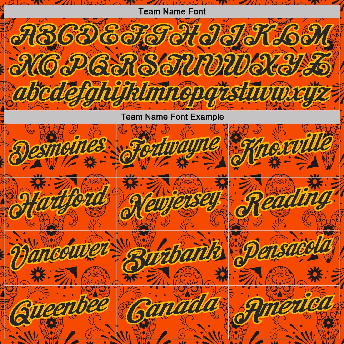 Custom Orange Black-Gold Day of the Dead Mexican Sugar Skull Performance Polo Shirt view 4