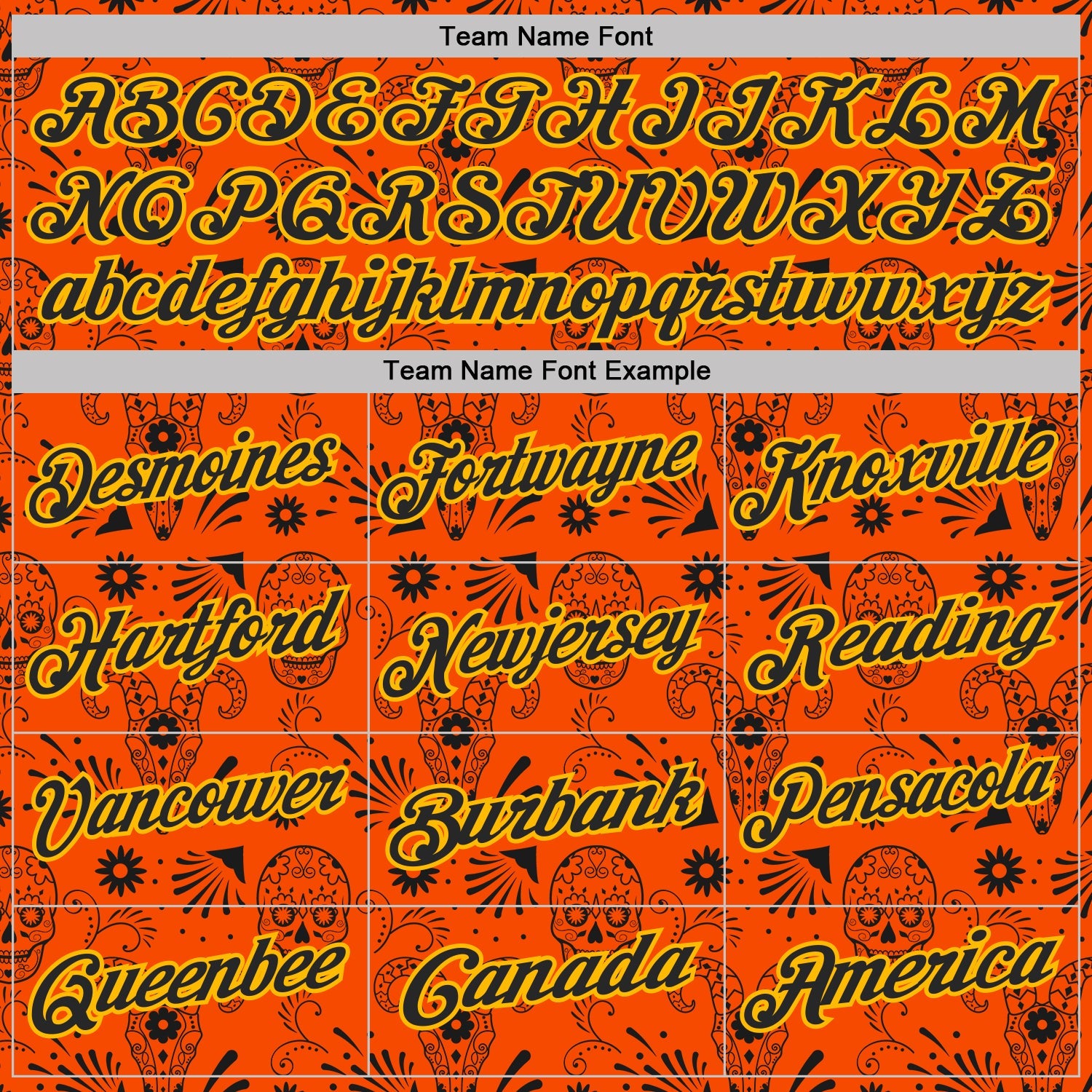 Custom Orange Black-Gold Day of the Dead Mexican Sugar Skull Performance Polo Shirt view 4