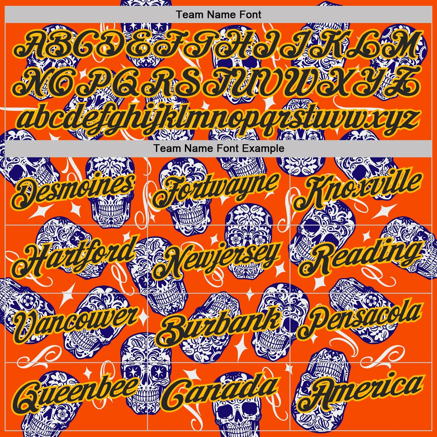 Custom Orange Black-Gold Day of the Dead Mexican Sugar Skull Performance Polo Shirt view 4