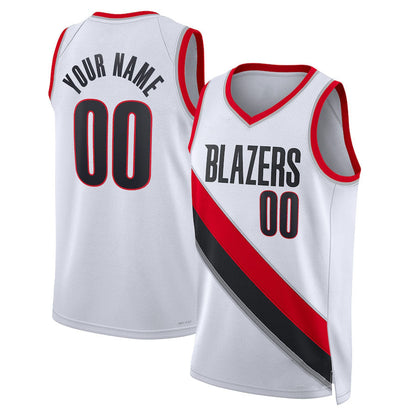 Custom P.Trail Blazers Unisex 2022-23 Swingman Jersey Association Edition White Stitched Basketball Jersey - Main View