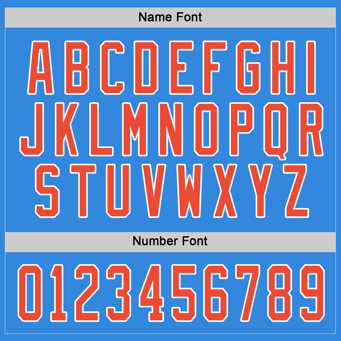 Custom Powder Blue Orange-White Hockey Jersey view 4