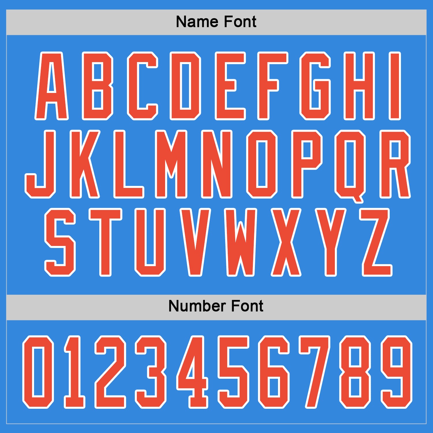 Custom Powder Blue Orange-White Hockey Jersey view 4