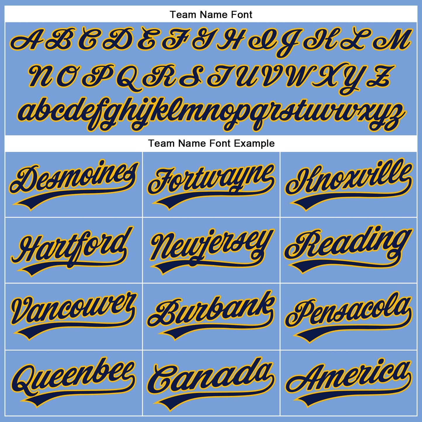 Custom Powder Blue Navy-Gold Authentic Baseball Jersey view 4