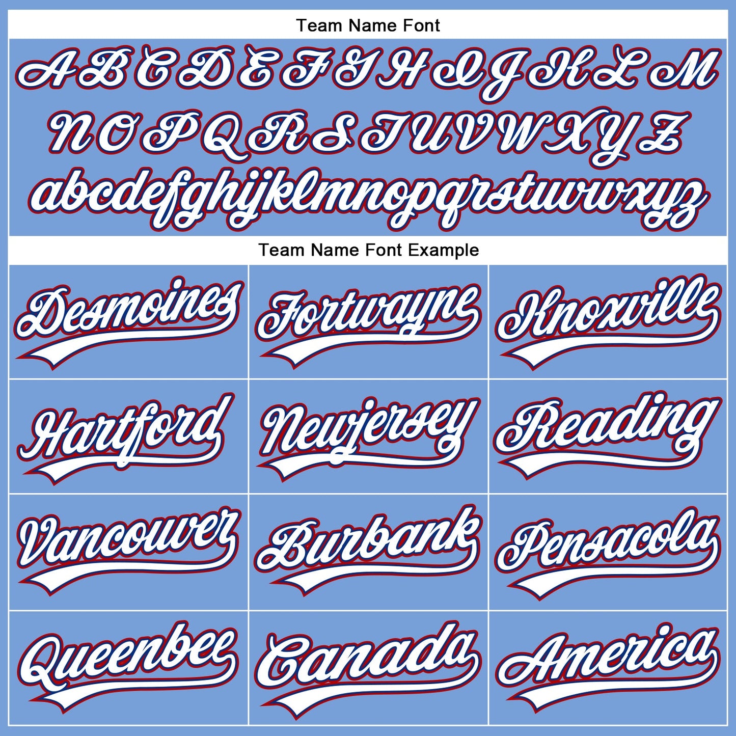 Custom Powder Blue White Royal-Red Authentic Baseball Jersey view 4