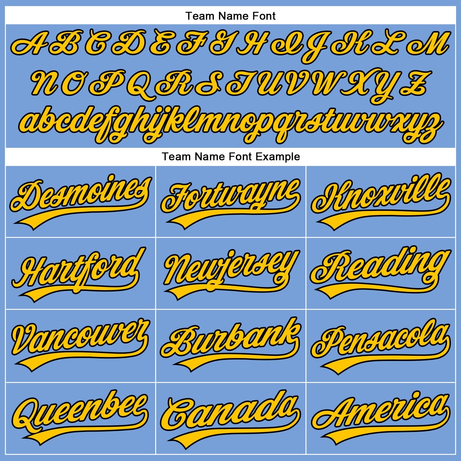 Custom Powder Blue Yellow-Black Authentic Baseball Jersey view 4