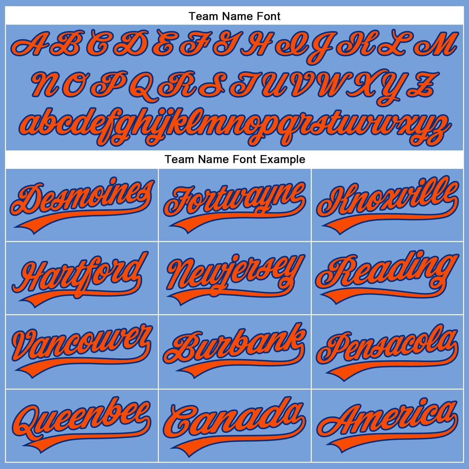 Custom Powder Blue Orange-Royal Authentic Baseball Jersey view 4