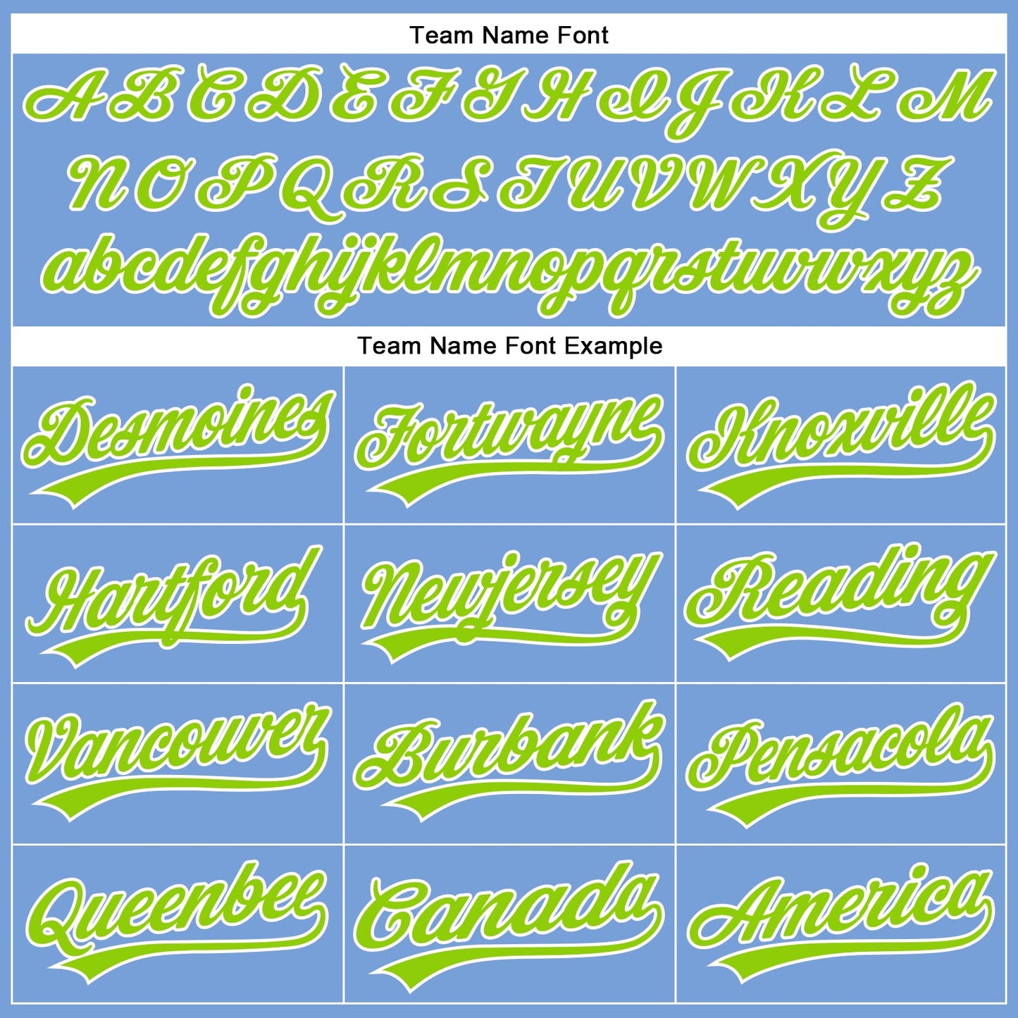 Custom Powder Blue Neon Green-White Authentic Baseball Jersey view 4