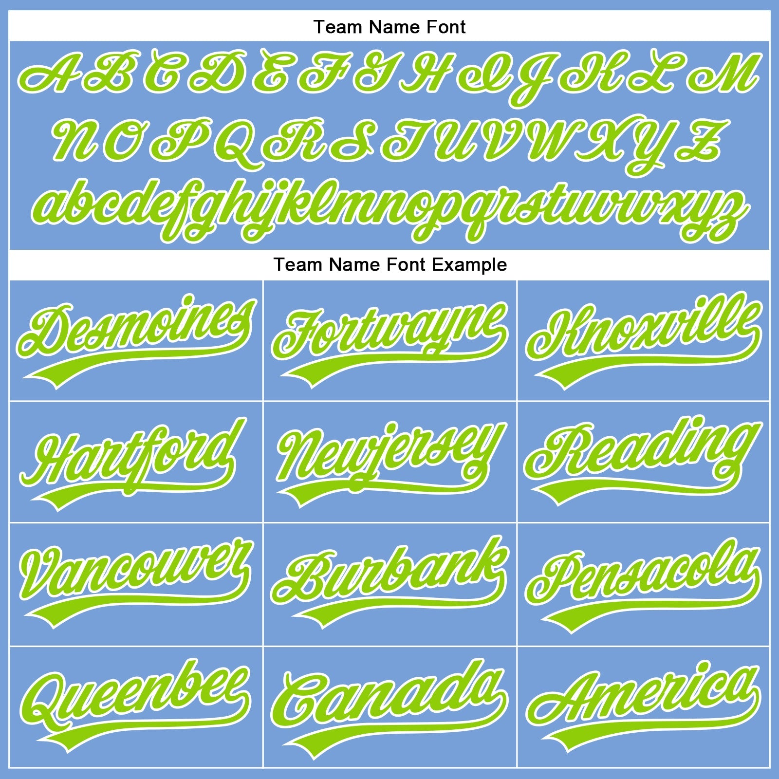 Custom Powder Blue Neon Green-White Authentic Baseball Jersey view 4