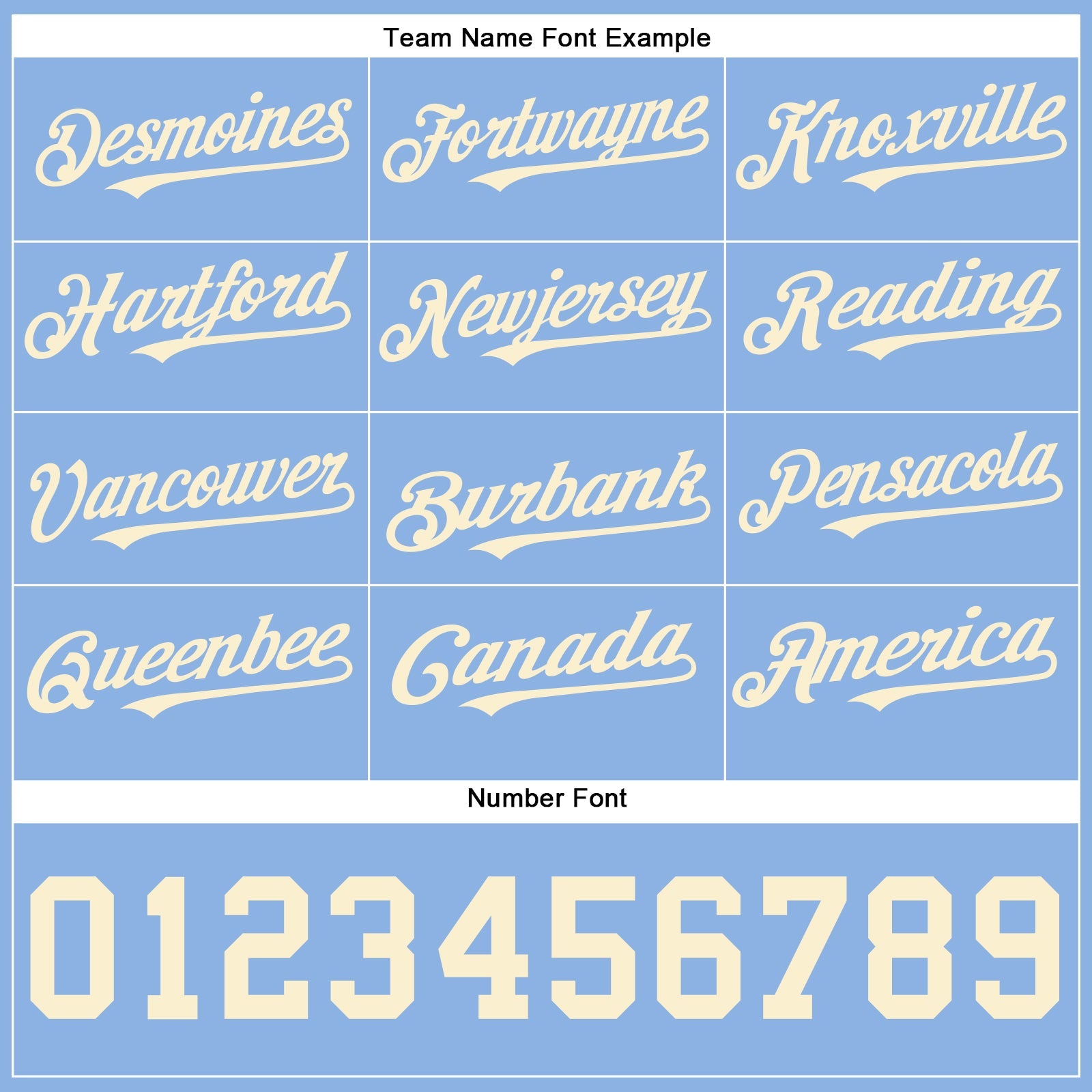Custom Powder Blue Cream Authentic Baseball Jersey view 4