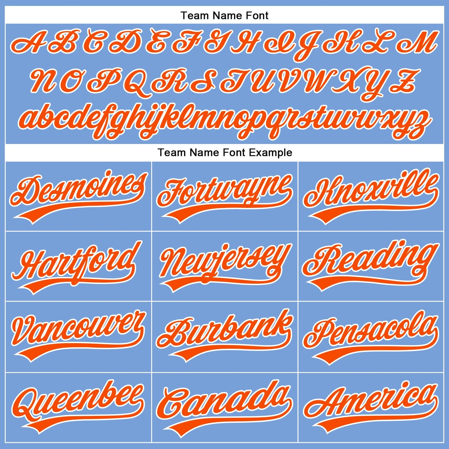 Custom Powder Blue White Pinstripe Orange Authentic Baseball Jersey view 4