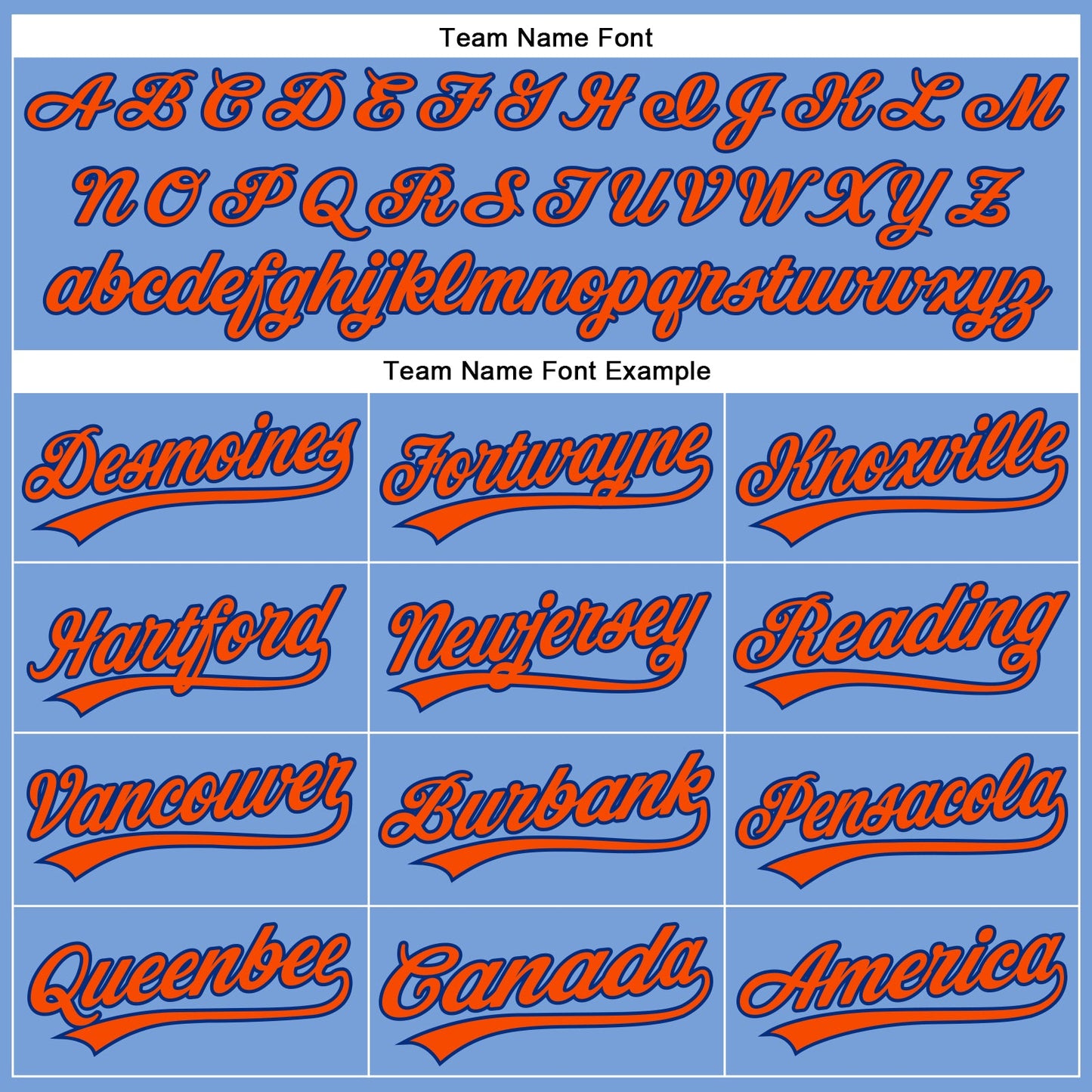 Custom Powder Blue White Pinstripe Orange-Royal Authentic Baseball Jersey view 4